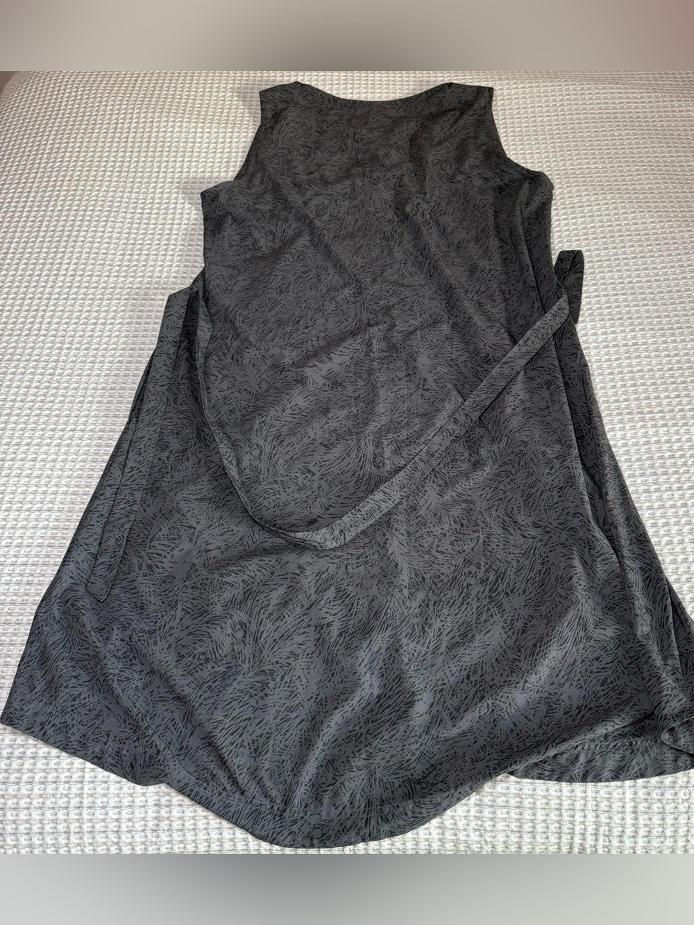 Royal Robbins Women Spotless Traveler Belted Dress Large Gray Floral Tank Pocket - Picture 10 of 10